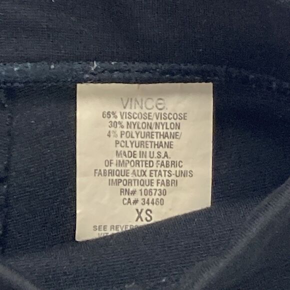 Vince Leggings Women XS Black Stretchy Elastic Waistband Comfortable Casual Chic - Picture 13 of 13